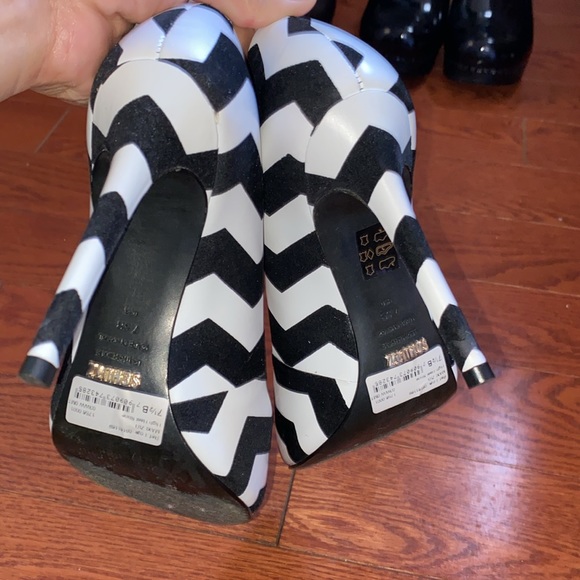 Schutz chevron heels black & white - Picture 12 of 13